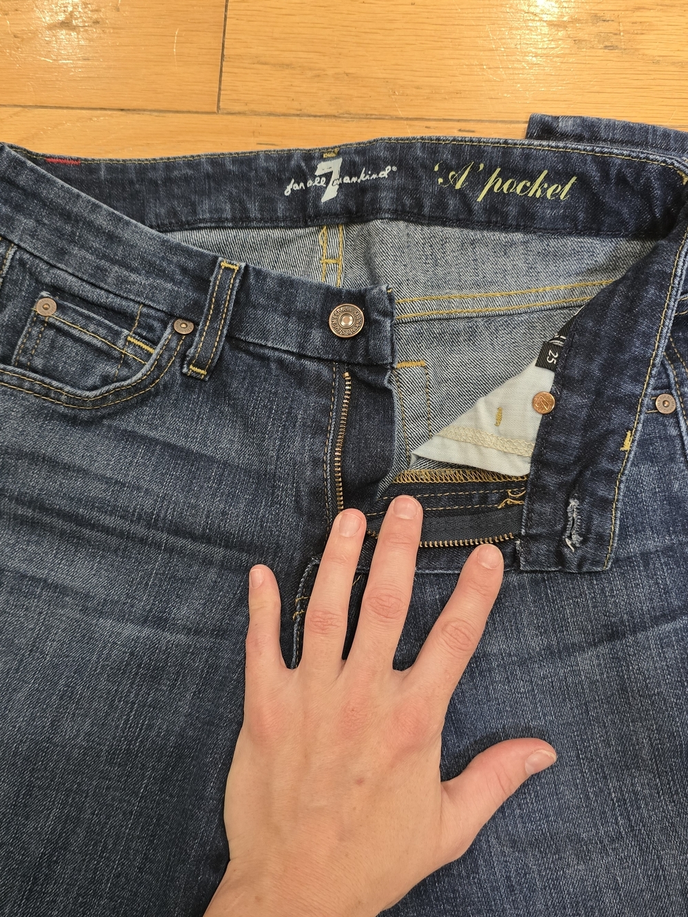 Dark Blue Women's Bootcut Jeans - Picture 4 of 6